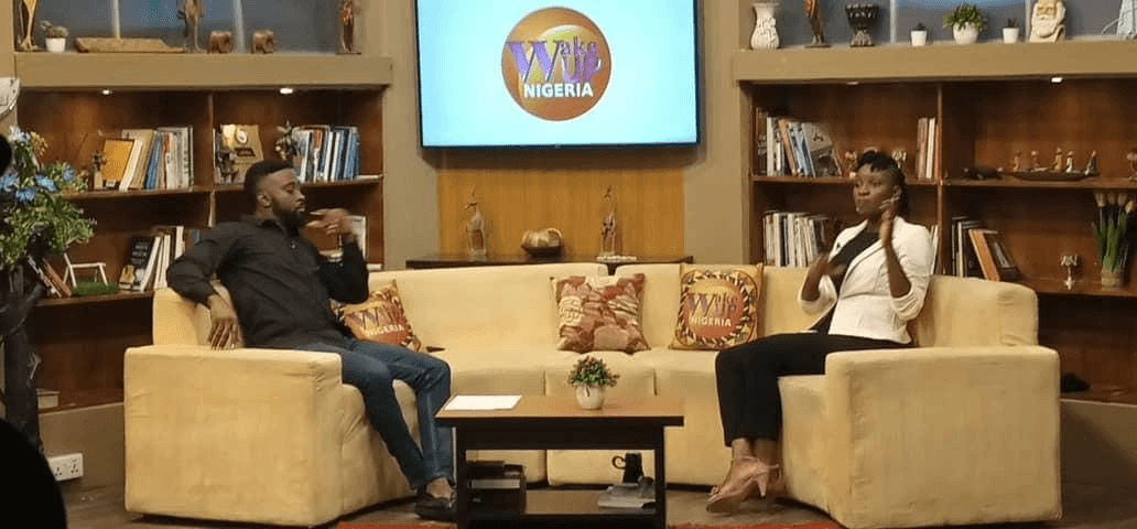Dr Faith during a television interview