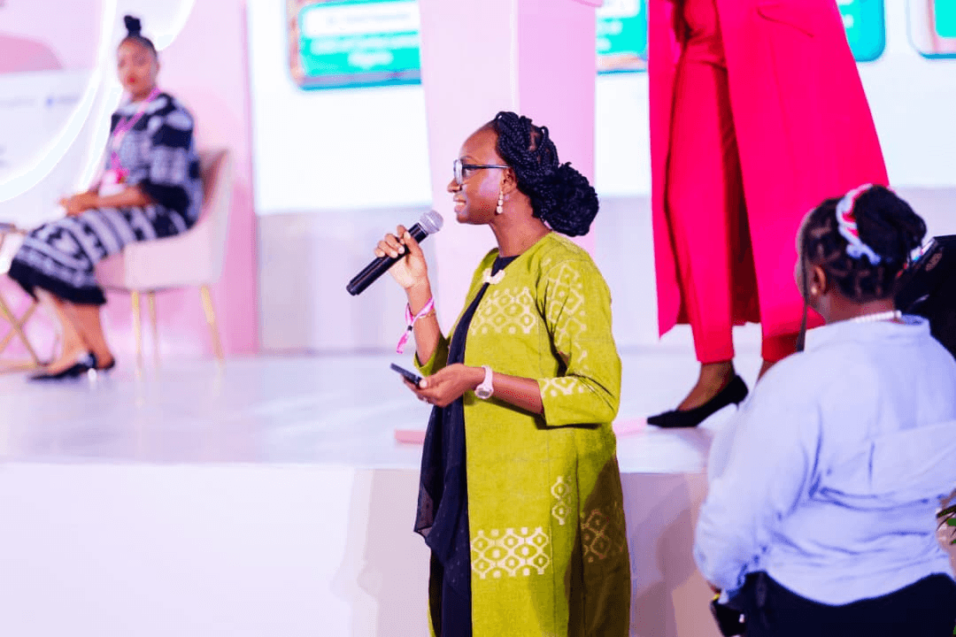 Dr Faith speaking at a health event
